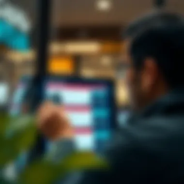 Choosing the Right Credit Card Person analyzing credit card options on a digital screen