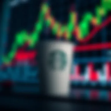 Coffee Cup and Stock Market Indicators Coffee cup with stock market indicators