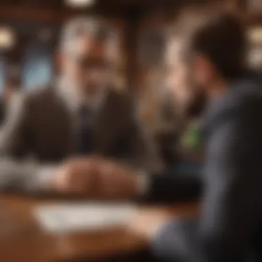 Expert Advice on Financing A professional consultant discussing loan options with a bar owner.