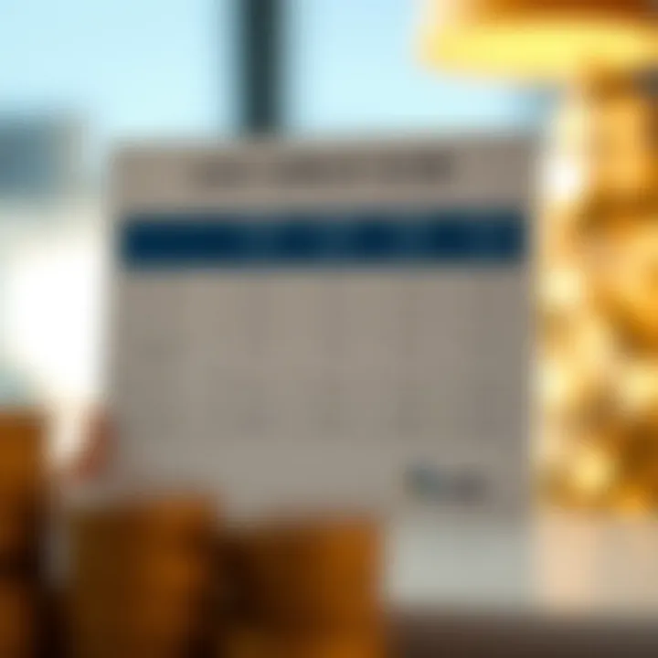 Table comparing loan terms based on credit scores