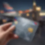 Credit card showcasing benefits