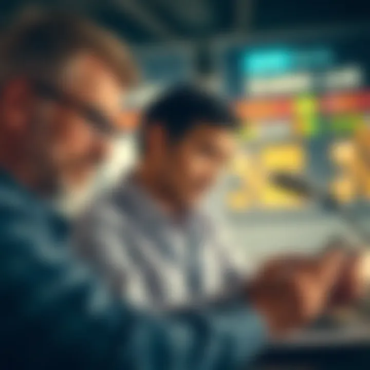 Evaluating Mortgage Options A conceptual graphic of individuals evaluating mortgage options