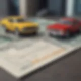 Visual representation of car loan rates comparison