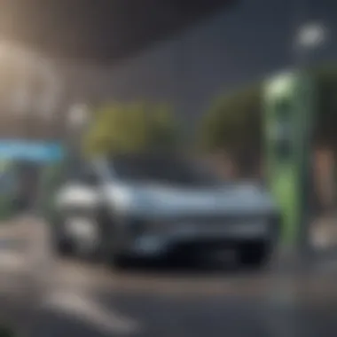 Electric Vehicles and Sustainable Transport An electric vehicle charging station symbolizing the shift towards eco-friendly transportation