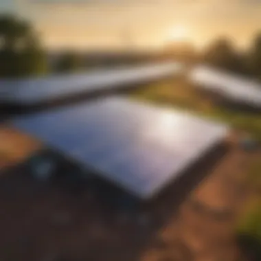 Innovative Solar Energy Solutions A sleek solar panel installation showcasing renewable energy solutions