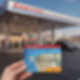 Costco Citi Card with Gas Station Background