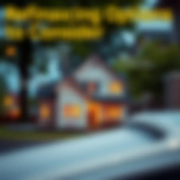 An infographic showcasing refinancing options for mortgages