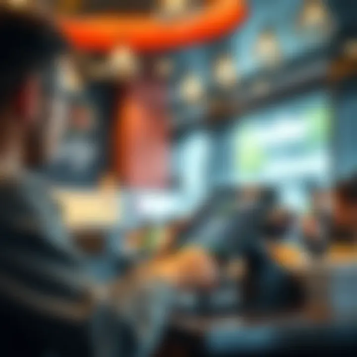 Mobile POS system in action at a restaurant