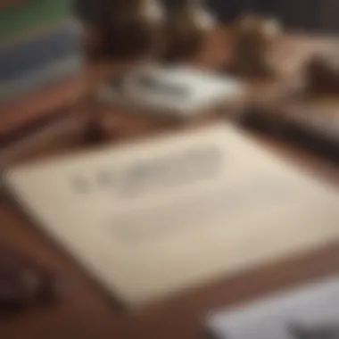 Legal books and documents on a desk