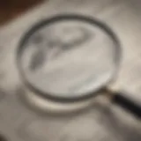 A magnifying glass examining tax documents