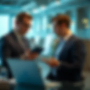 Self-employed individual consulting a tax professional