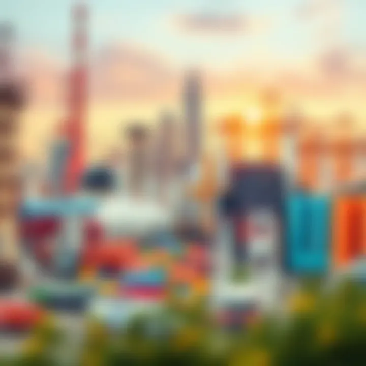 Diverse Industries for Investment Opportunities A collage of industries with potential low key stocks