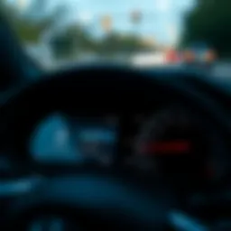 A detailed view of a modern vehicle dashboard showcasing financing options