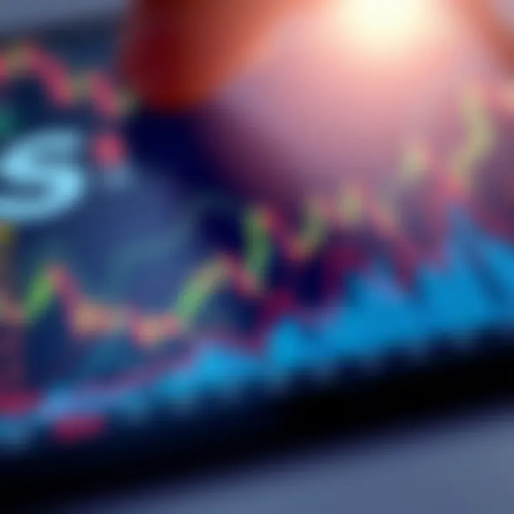 Graph showing stock market trends