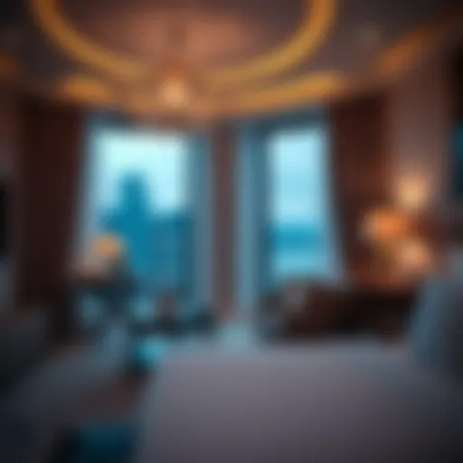 Luxurious hotel suite showcasing elegant interior design
