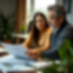 A couple discussing home buying options amidst tax documents
