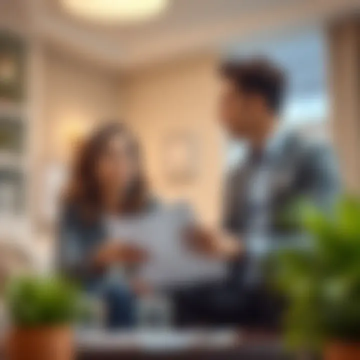 Consulting on Loan Options A couple discussing loan options with a financial advisor