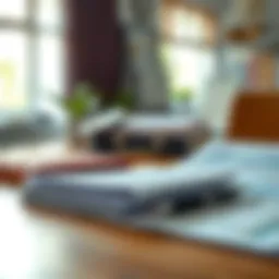 Self-employed tax documentation on a desk