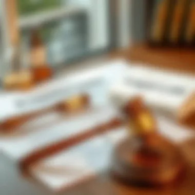 Navigating Legal Factors in Property Acquisition Legal documents with a gavel representing property law considerations