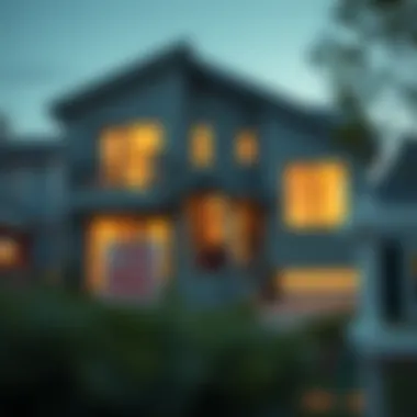 Evaluating Rental Potential Modern home with a 'For Rent' sign highlighting rental opportunities