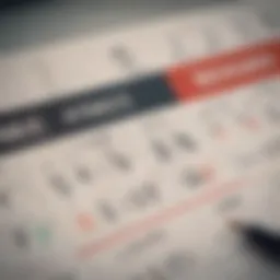 Illustration of a calendar marked with tax deadlines