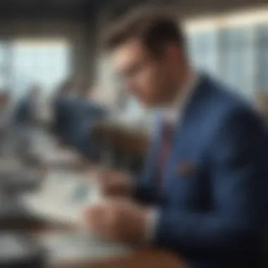 Advantages of Industrial Bank Accounts A person reviewing the advantages of banking with an industrial bank