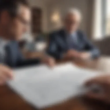 Reviewing Will and Estate Documents An executor reviewing a will and estate documents