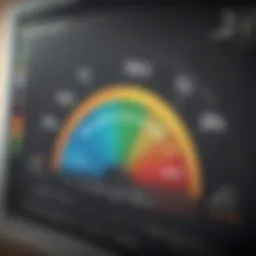 Visual representation of credit score ranges