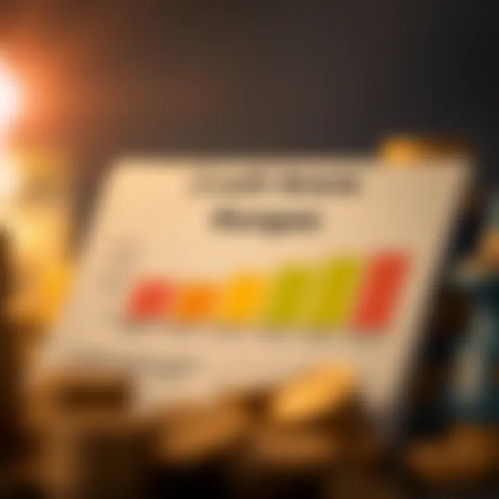 Visual representation of credit score ranges