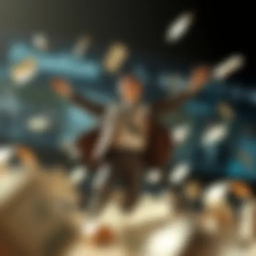 Conceptual illustration of financial freedom