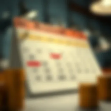 Key Tax Return Deadlines Overview Calendar marking tax return deadlines