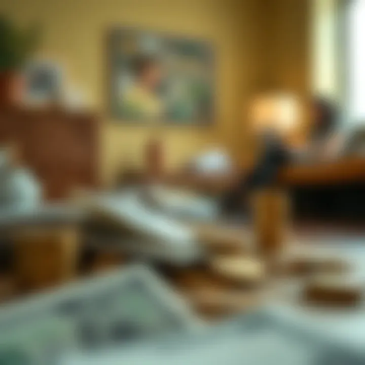 Visual representation of financial habits affecting credit scores
