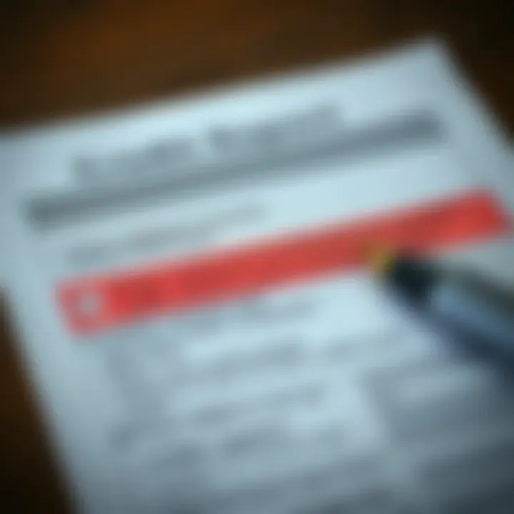 Illustration of credit report with highlighted errors
