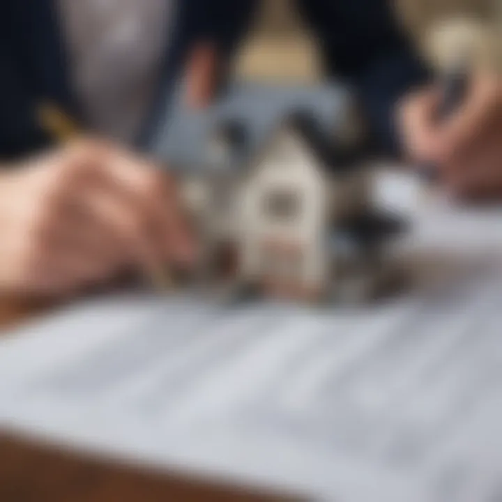 Homebuyer examining mortgage documents